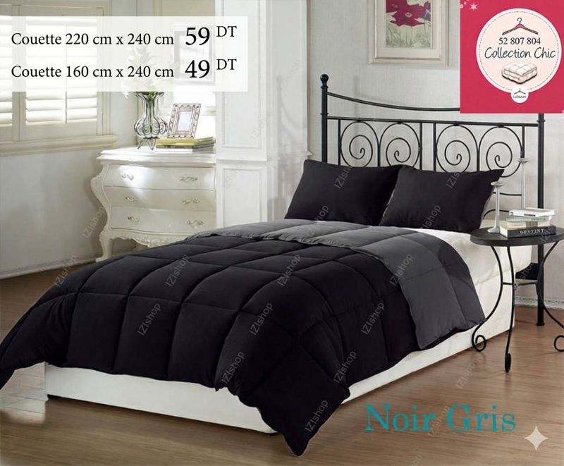 Couette Gris Noir