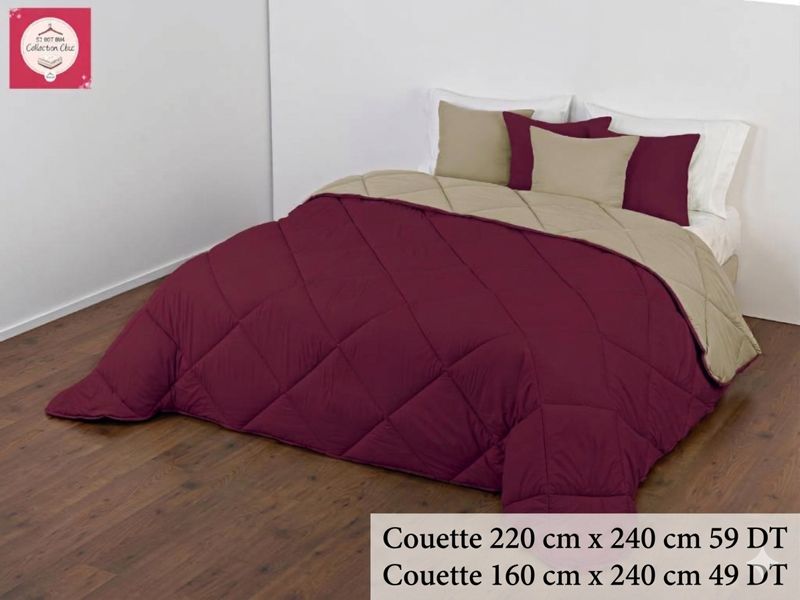 Couette Bordeaux Beige