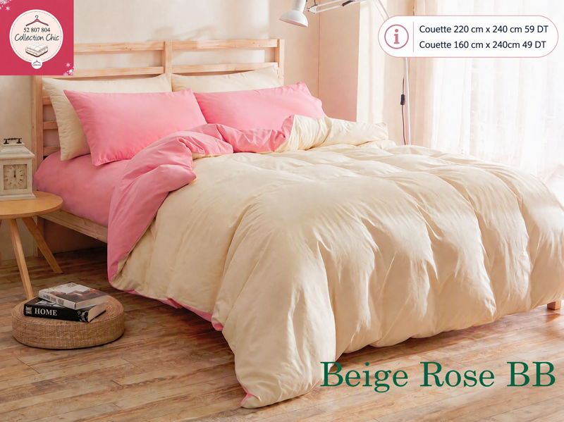 Couette Beige Rose Poudré